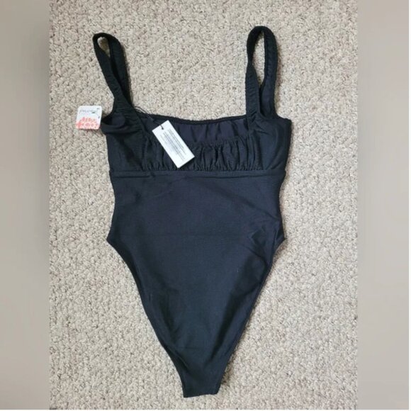 Free People NWT Montce Swim Zoe One-piece Swimsuit in Lycra Black size M - Picture 3 of 6